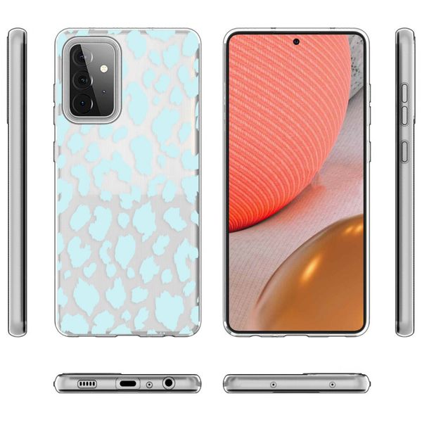 iMoshion Design hoesje Samsung Galaxy A72 - Luipaard - Blauw