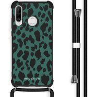 iMoshion Design hoesje met koord Huawei P30 Lite - Luipaard - Groen / Zwart