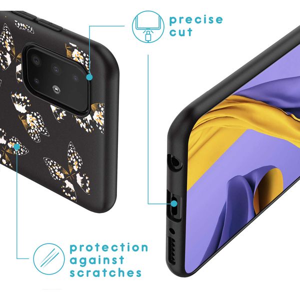 iMoshion Design hoesje Samsung Galaxy A51 - Vlinder - Zwart / Wit