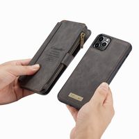 CaseMe Luxe 2 in 1 Portemonnee Bookcase iPhone 11 Pro Max - Zwart