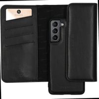 Selencia Uitneembare Vegan Lederen Clutch Galaxy S21 Plus - Zwart