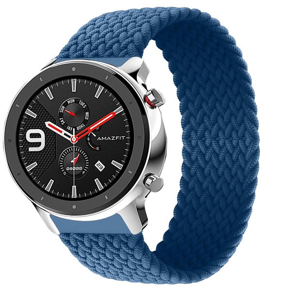 iMoshion Gevlochten nylon bandje Amazfit GTR - Donkerblauw