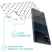 iMoshion Design hoesje Samsung Galaxy A42 - Hartjes - Zwart