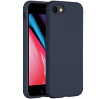 Accezz Liquid Silicone Backcover iPhone SE (2022 / 2020) / 8 / 7 - Blauw