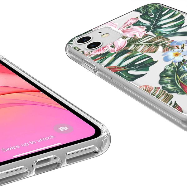 iMoshion Design hoesje iPhone 11 - Jungle - Groen / Roze