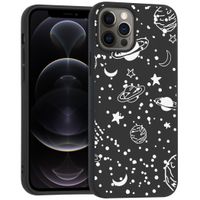 iMoshion Design hoesje iPhone 12 (Pro) - Heelal - Wit