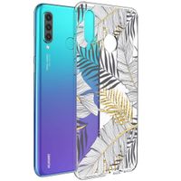 iMoshion Design hoesje Huawei P30 Lite - Bladeren / Zwart