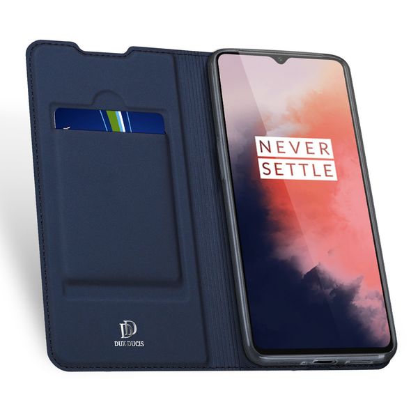 Dux Ducis Slim Softcase Bookcase OnePlus 7T - Donkerblauw