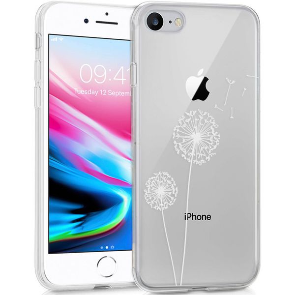 iMoshion Design hoesje iPhone SE (2022 / 2020) / 8 / 7  - Paardenbloem - Wit