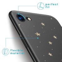 iMoshion Design hoesje iPhone SE (2022 / 2020) / 8 / 7 - Sterren / Zwart