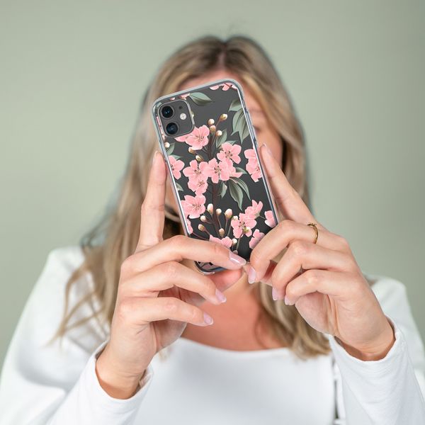 iMoshion Design hoesje Huawei P30 Lite - Bloem - Roze / Groen