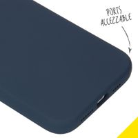 Accezz Liquid Silicone Backcover iPhone 12 Pro Max - Donkerblauw