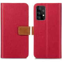 iMoshion Luxe Canvas Bookcase Samsung Galaxy A52(s) (5G/4G) - Rood