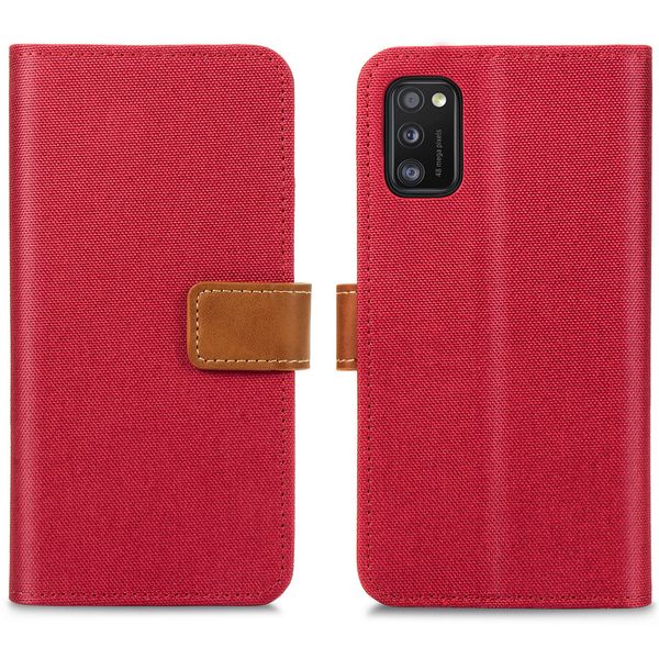 iMoshion Luxe Canvas Bookcase Samsung Galaxy A41 - Rood