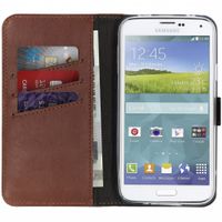 Selencia Echt Lederen Bookcase Samsung Galaxy S5 (Plus) / Neo