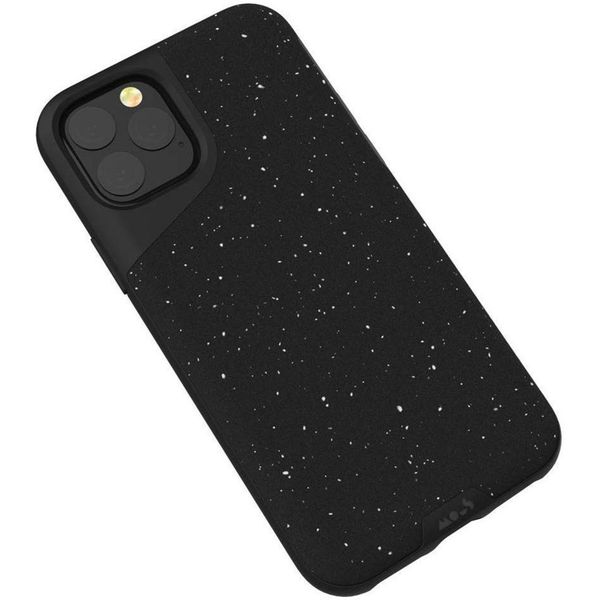 Mous Contour Backcover iPhone 11 Pro Max - Speckled Black Leather