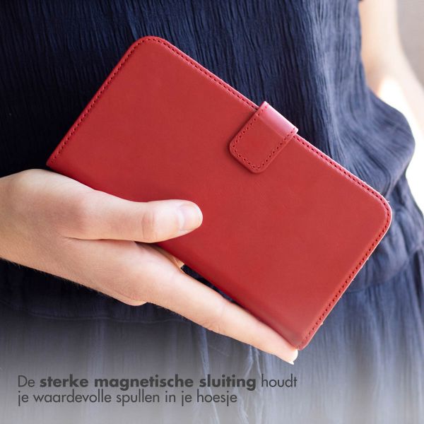 Selencia Echt Lederen Bookcase iPhone 11 - Rood