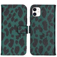 iMoshion Design Softcase Bookcase iPhone 11 - Green Leopard