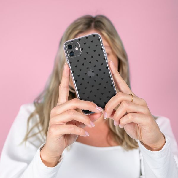 iMoshion Design hoesje Motorola Moto G8 Power - Hartjes - Zwart