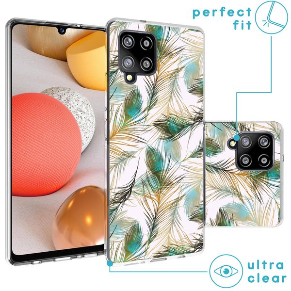 iMoshion Design hoesje Samsung Galaxy A42 - Pauw / Groen