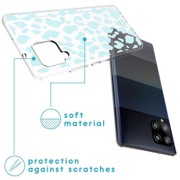 iMoshion Design hoesje Samsung Galaxy A42 - Luipaard - Blauw