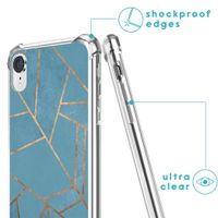 iMoshion Design hoesje met koord iPhone Xr - Grafisch Koper - Blauw