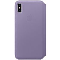 Apple Leather Folio Bookcase iPhone Xs Max - Lila