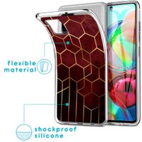 iMoshion Design hoesje Samsung Galaxy A71 - Patroon - Rood