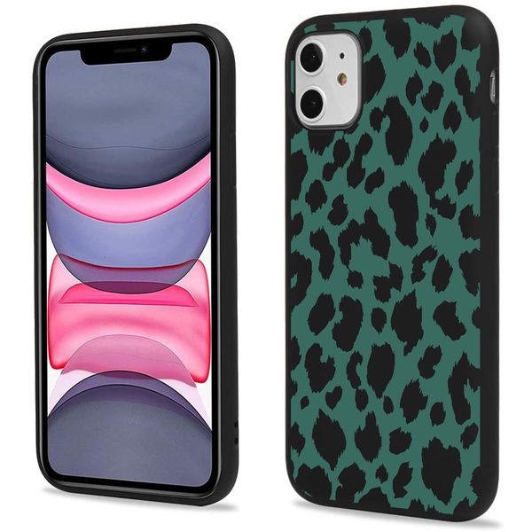 iMoshion Design hoesje iPhone 11 - Luipaard - Groen / Zwart