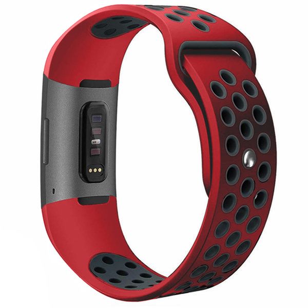 iMoshion Siliconen sport bandje Fitbit Charge 3 / 4 - Rood