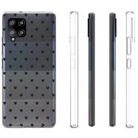 iMoshion Design hoesje Samsung Galaxy A42 - Hartjes - Zwart