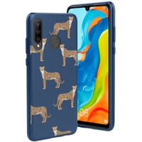 iMoshion Design hoesje Huawei P30 Lite - Luipaard - Blauw