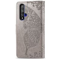 Vlinder Softcase Bookcase Huawei Nova 5t / Honor 20 - Grijs