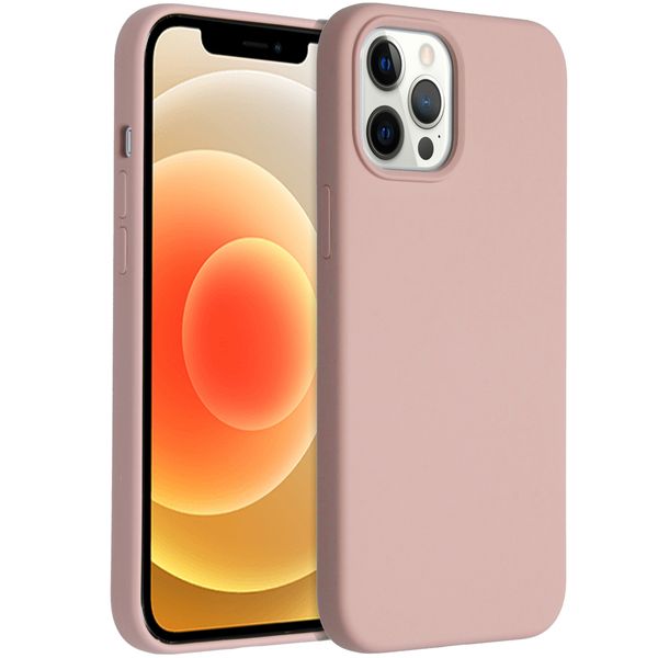 Accezz Liquid Silicone Backcover iPhone 12 Pro Max - Roze