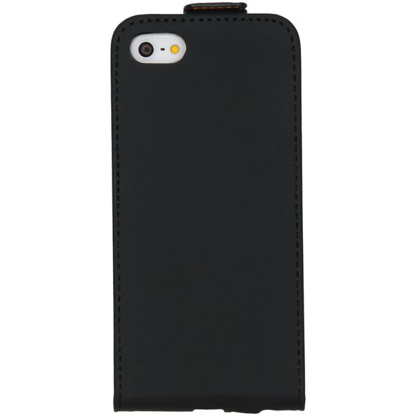 Luxe Softcase Flipcase iPhone 5 / 5s / SE - Zwart