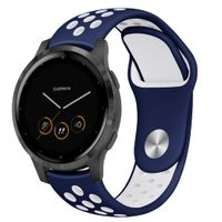 iMoshion Siliconen sport bandje Garmin Vivoactive 4L - Blauw / Wit