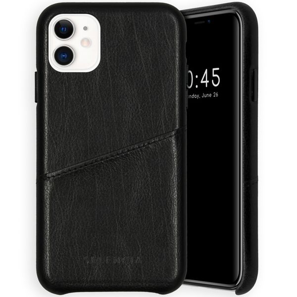 Selencia Vayu Vegan Lederen Backcover iPhone 11 - Zwart