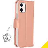 Accezz Wallet Softcase Bookcase iPhone 12 Mini - Rosé Goud