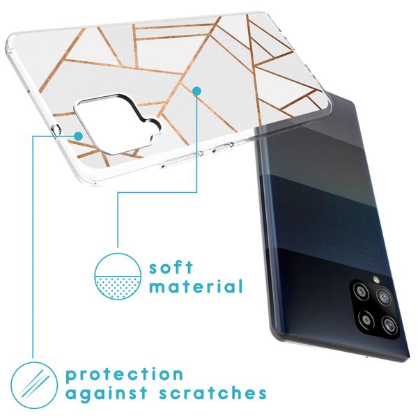 iMoshion Design hoesje Samsung Galaxy A42 - Grafisch Koper / Wit