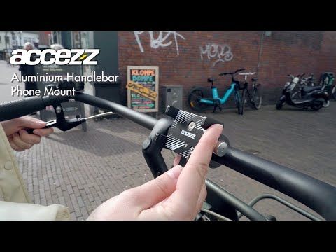 Accezz Telefoonhouder fiets - Verstelbaar - Universeel - Aluminium - Zwart