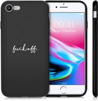 iMoshion Design hoesje iPhone SE (2022 / 2020) / 8 / 7 - Fuck Off - Zwart