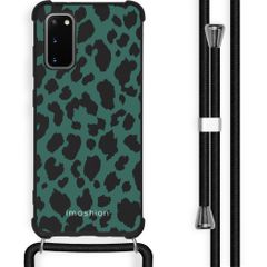 iMoshion Design hoesje met koord Samsung Galaxy S20 - Luipaard - Groen / Zwart