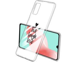 iMoshion Design hoesje Galaxy A41 - Live Laugh Love - Zwart