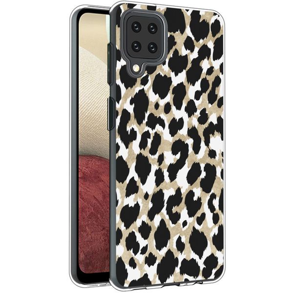 iMoshion Design hoesje Samsung Galaxy A12 - Luipaard / Zwart