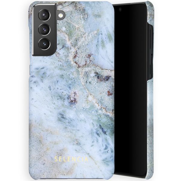 Selencia Maya Fashion Backcover Galaxy S21 Plus - Marble Blue