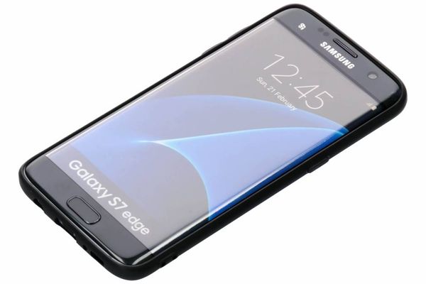 Ontwerp je eigen Samsung Galaxy S7 Edge gel hoesje - Zwart