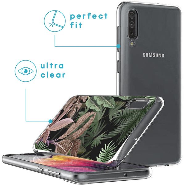 iMoshion Design hoesje Galaxy A50 / A30s - Jungle - Groen / Roze