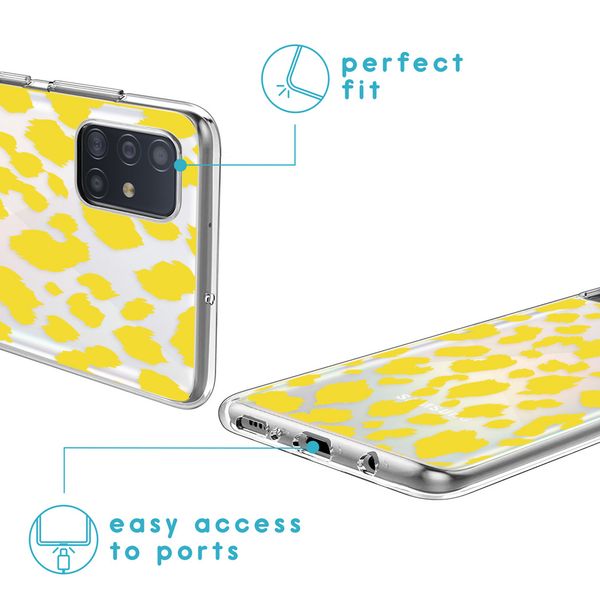 iMoshion Design hoesje Samsung Galaxy A51 - Luipaard - Geel