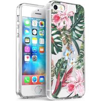 iMoshion Design hoesje iPhone 5 / 5s / SE - Jungle - Groen / Roze