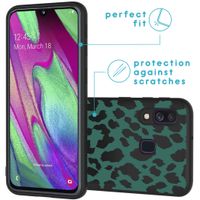 iMoshion Design hoesje Samsung Galaxy A40 - Luipaard - Groen / Zwart